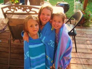 Left to Right: Tatum, Emma (Heidi and Ians daughters), Aly (Amy and Steves daughter)