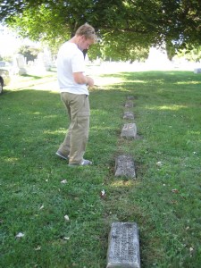 The headstones. Still in reasonable condition