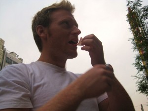 Eating a whale strip